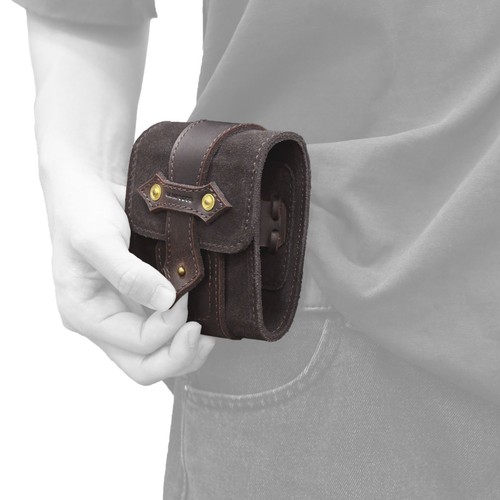 Leather cartridge belt bag - leather,